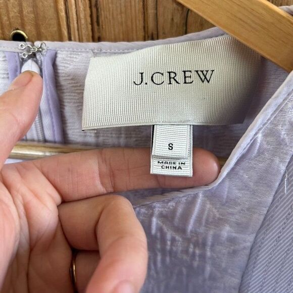 J. Crew Small Dress Purple Zipper Pocket Shift Jacquard Crewneck Tank - Picture 5 of 13